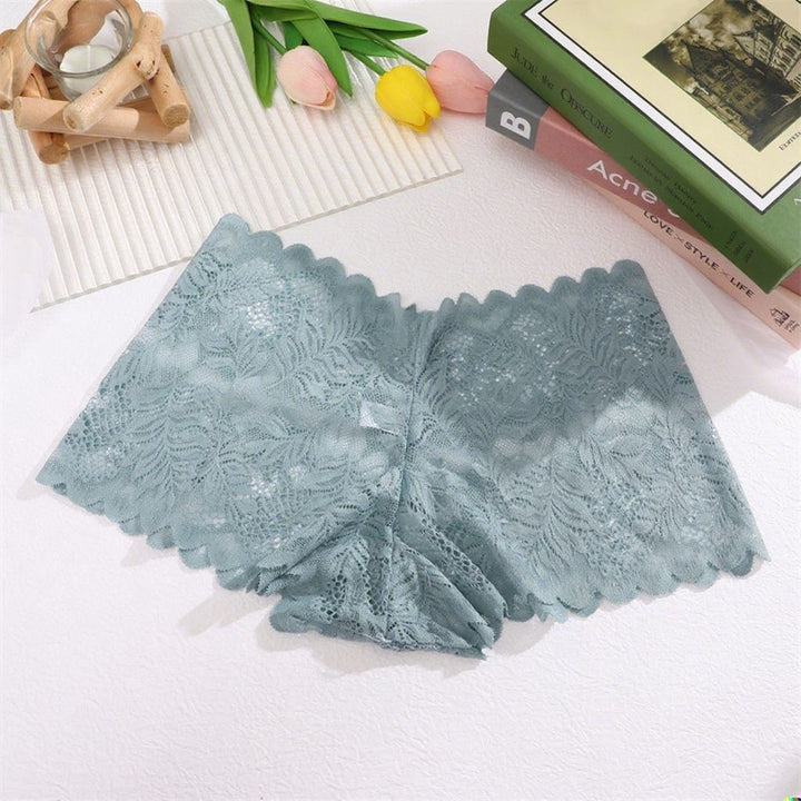 Leaf Lace Mid-Rise Boyshort Panties