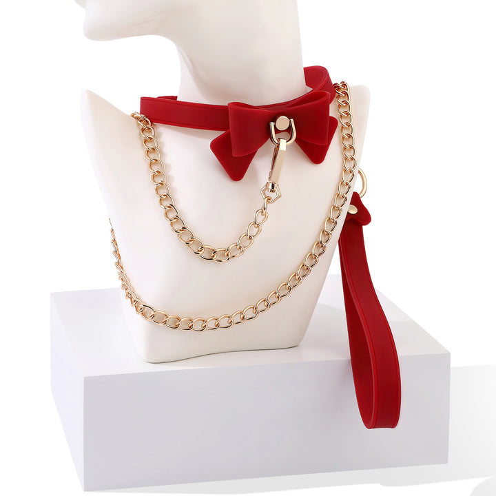 Adjustable Chain Leather Collar Accessory