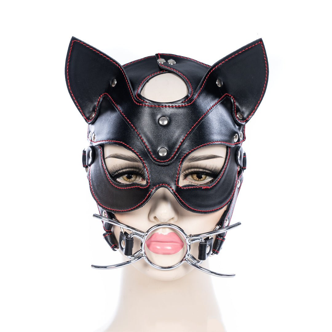 Fox Half-Face Harness Blindfold Mouth Mask