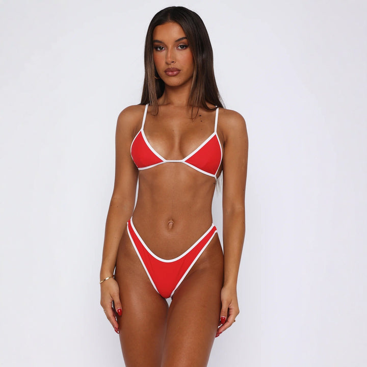 High Waist V Cut Beach Bikini