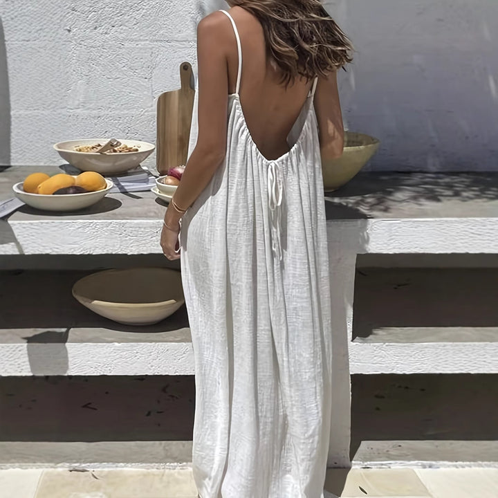 Chic Sleeveless Backless Long Dress