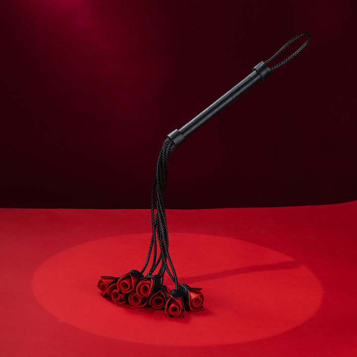 Rose Tip Leather Flogger