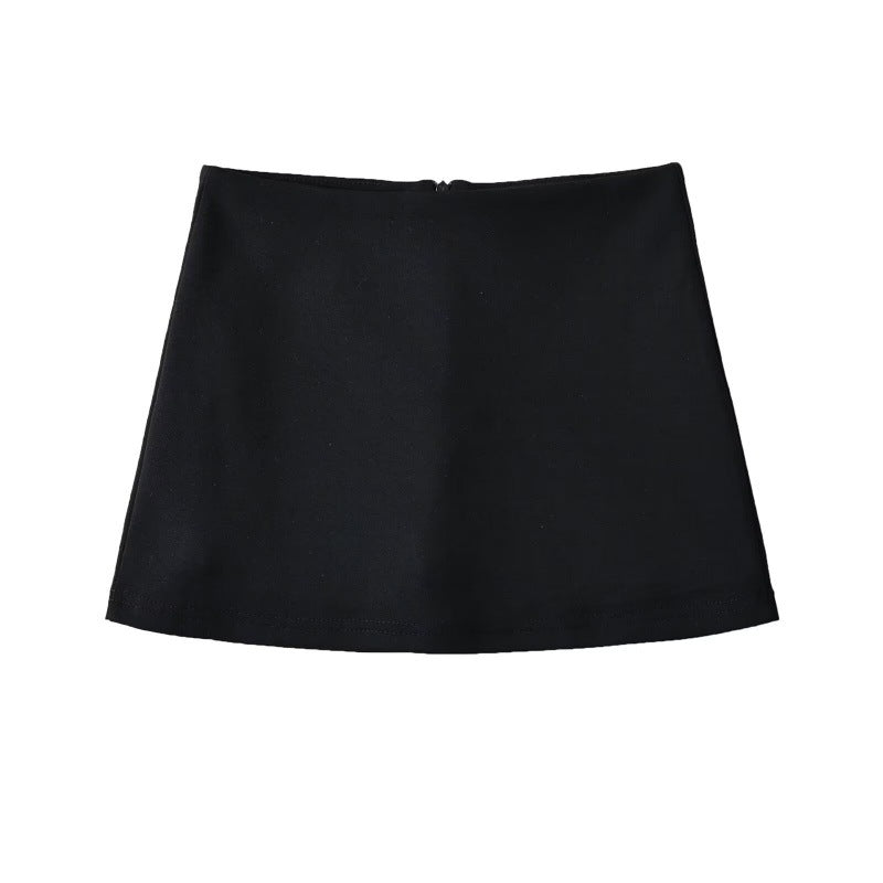 High Waist Stretch Mini Skort Skirt