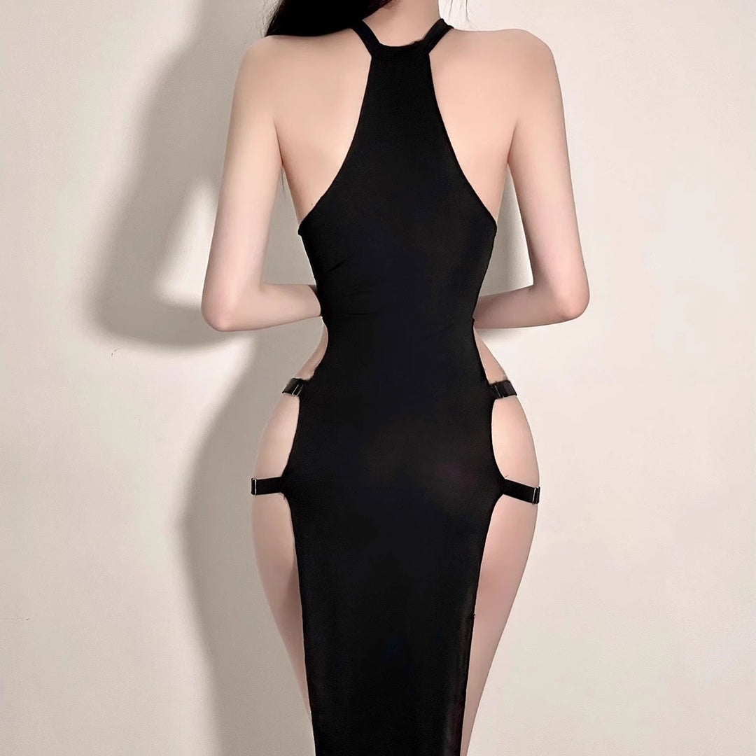 Side Ring Cutout Bodycon Night Gown
