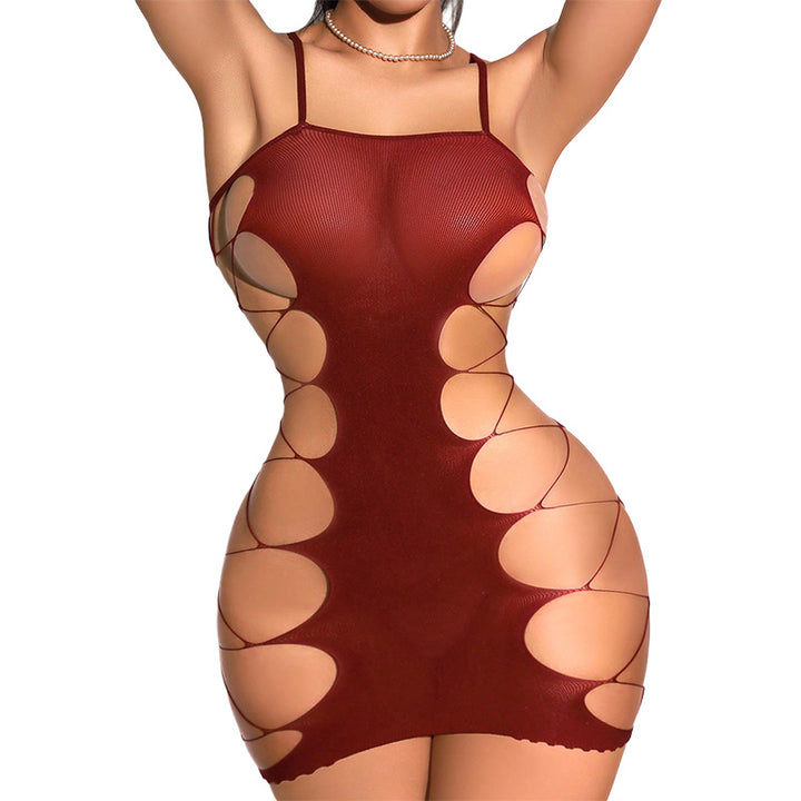 Seductive Sheer Cutout Mini Dress