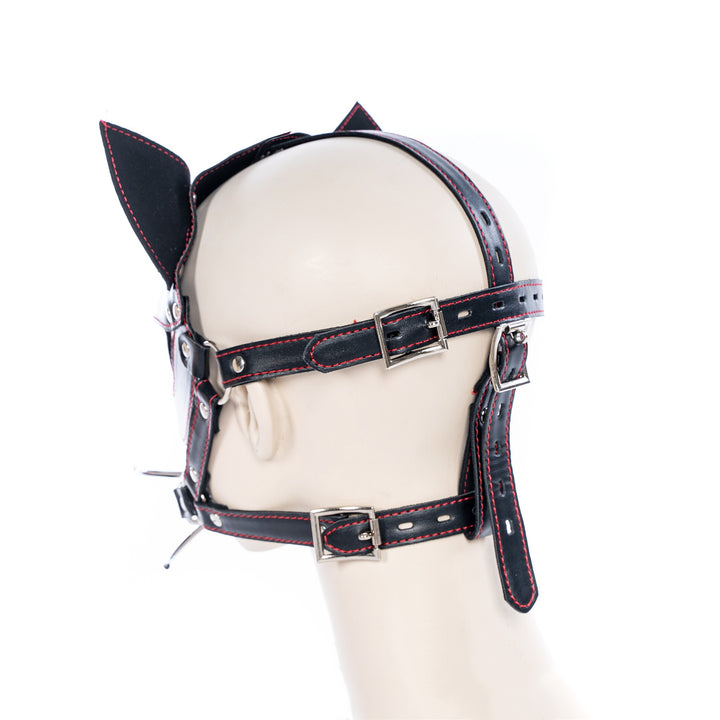 Fox Half-Face Harness Blindfold Mouth Mask