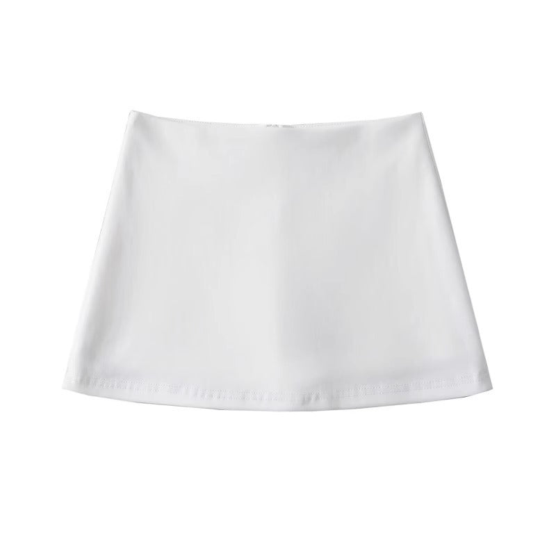 High Waist Stretch Mini Skort Skirt