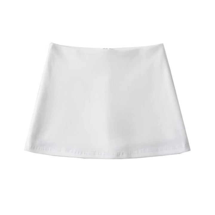High Waist Stretch Mini Skort Skirt