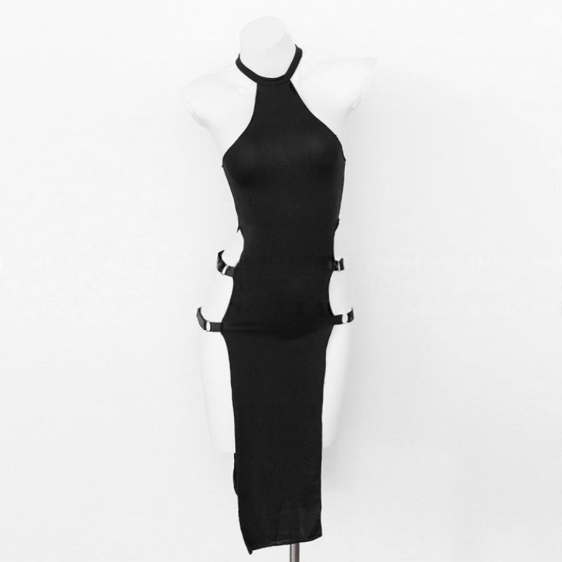 Side Ring Cutout Bodycon Night Gown