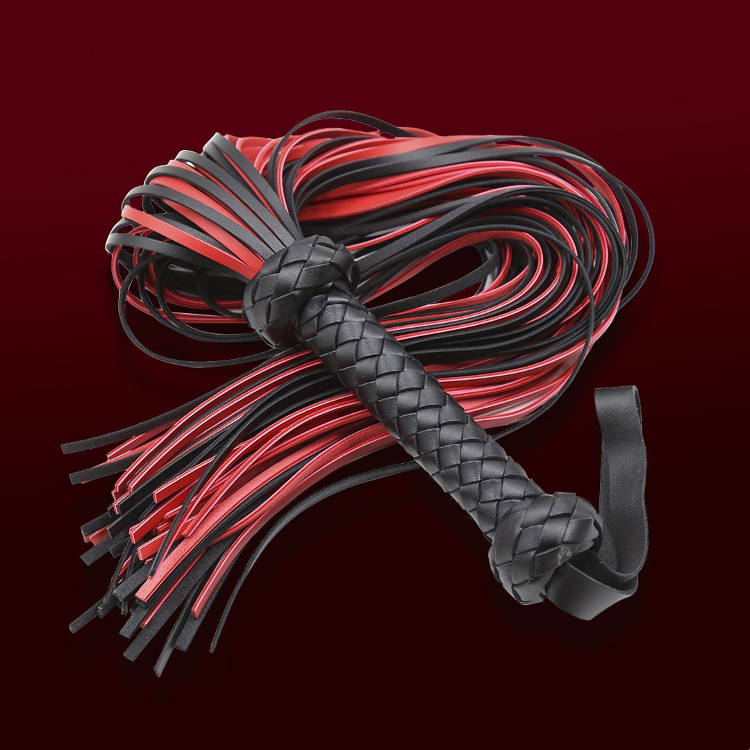 Braided Handle Leather Flogger