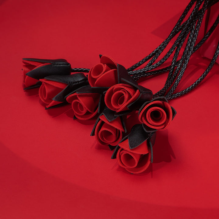 Rose Tip Leather Flogger