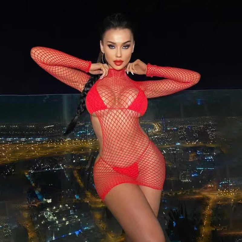 Scarlet Mesh Temptation Bodycon Dress