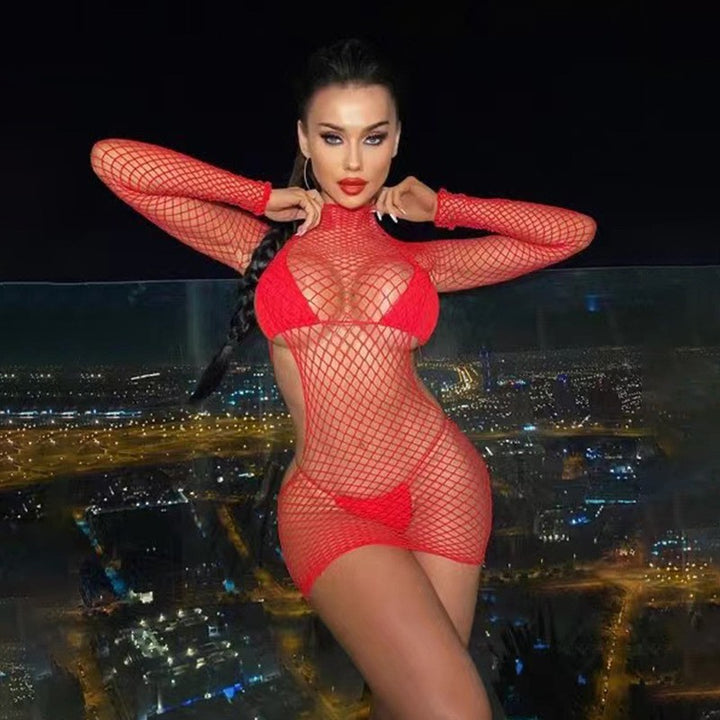 Scarlet Mesh Temptation Bodycon Dress