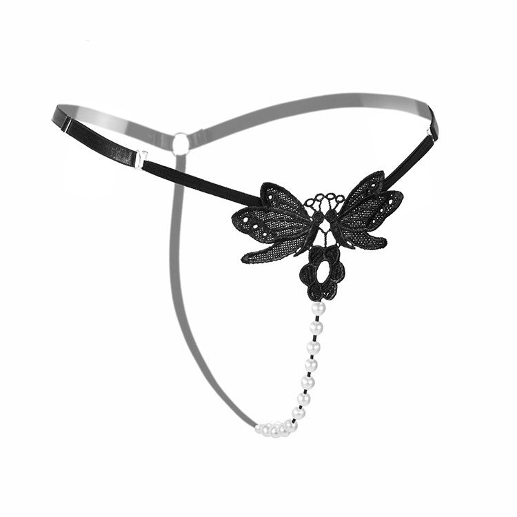 Embroidered Pearl Whisper Thong