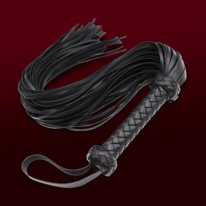 Braided Handle Leather Flogger