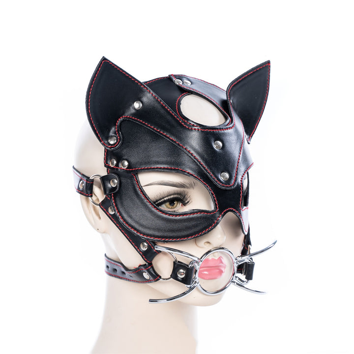 Fox Half-Face Harness Blindfold Mouth Mask