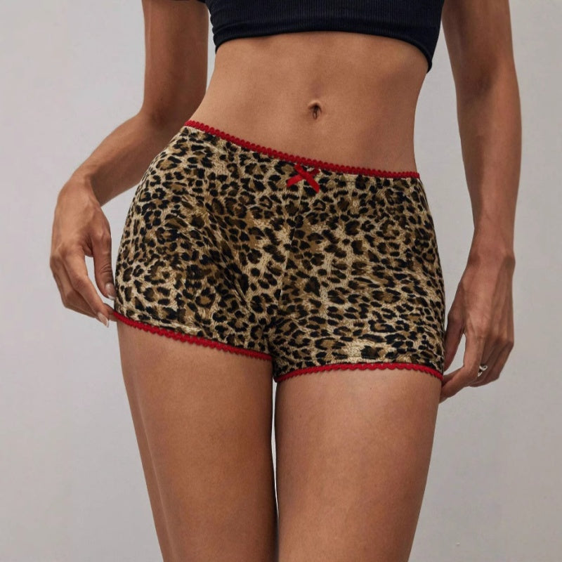 Leopard Print High Waist Boyshort Panties