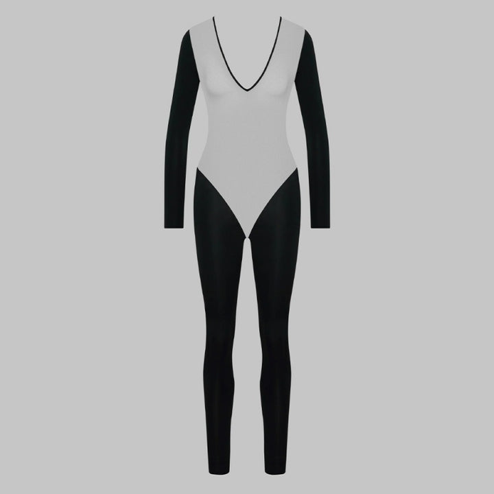 Daring Sheer Backless Bodysuit