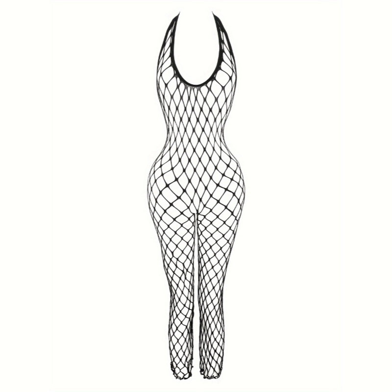 Open Back Big Hole Fishnet Bodystocking