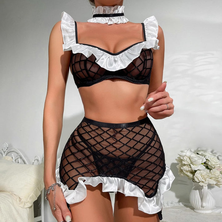 Sensual Sheer Maid Costume Lingerie Set