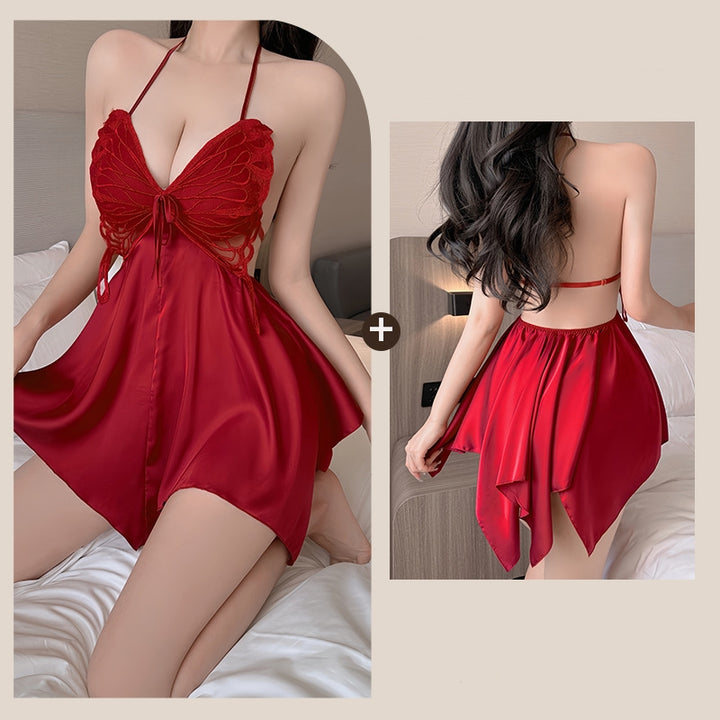 Lace Butterfly Lingerie Babydoll Set