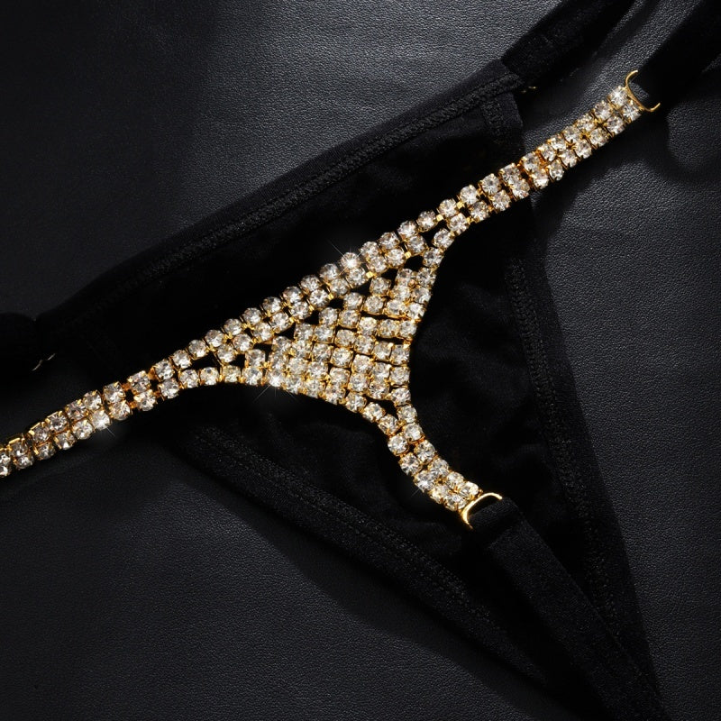 Crystal Accent Minimalist Thone Lingerie