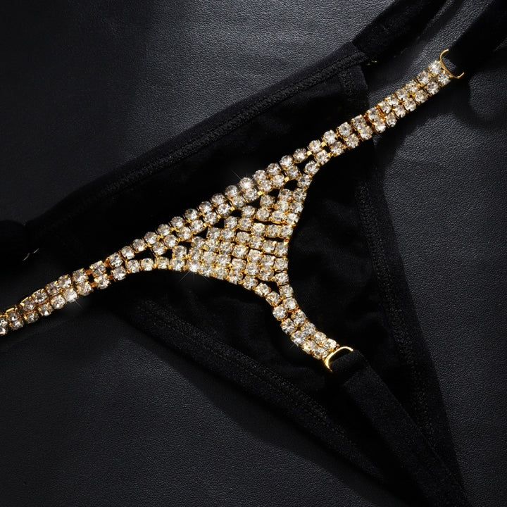 Crystal Accent Minimalist Thone Lingerie