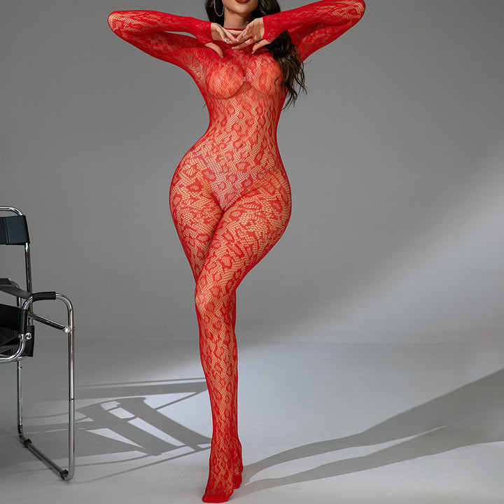 Sheer Lace Full-Body Catsuit