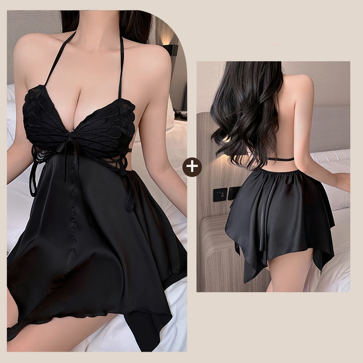 Lace Butterfly Lingerie Babydoll Set