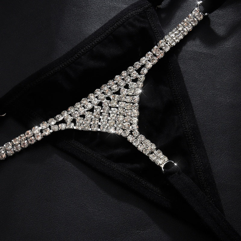 Crystal Accent Minimalist Thone Lingerie