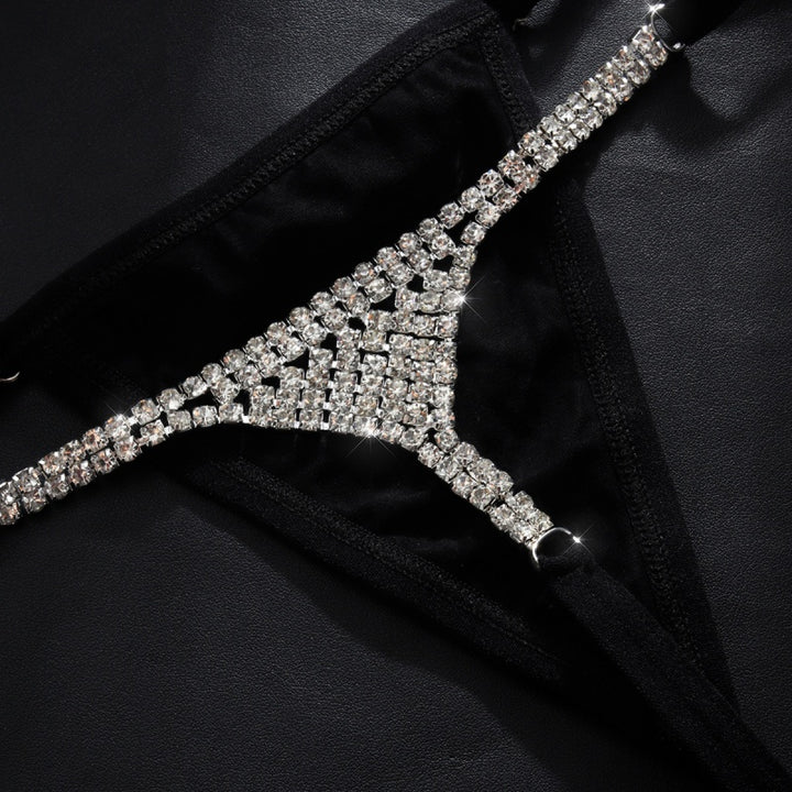 Crystal Accent Minimalist Thone Lingerie