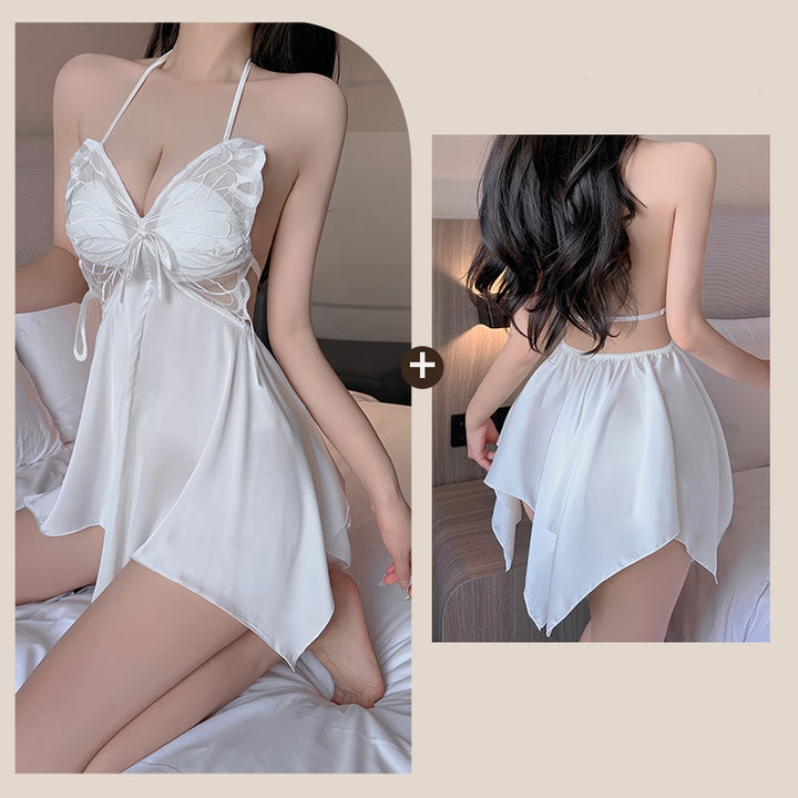 Lace Butterfly Lingerie Babydoll Set