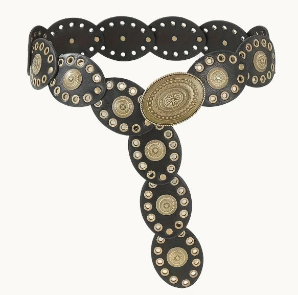 Bohemian Coin Studded Waist & Bust Harness Belt
