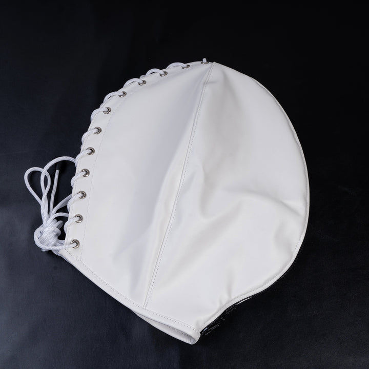 Lace-Up Zippered Leather Hood Mask