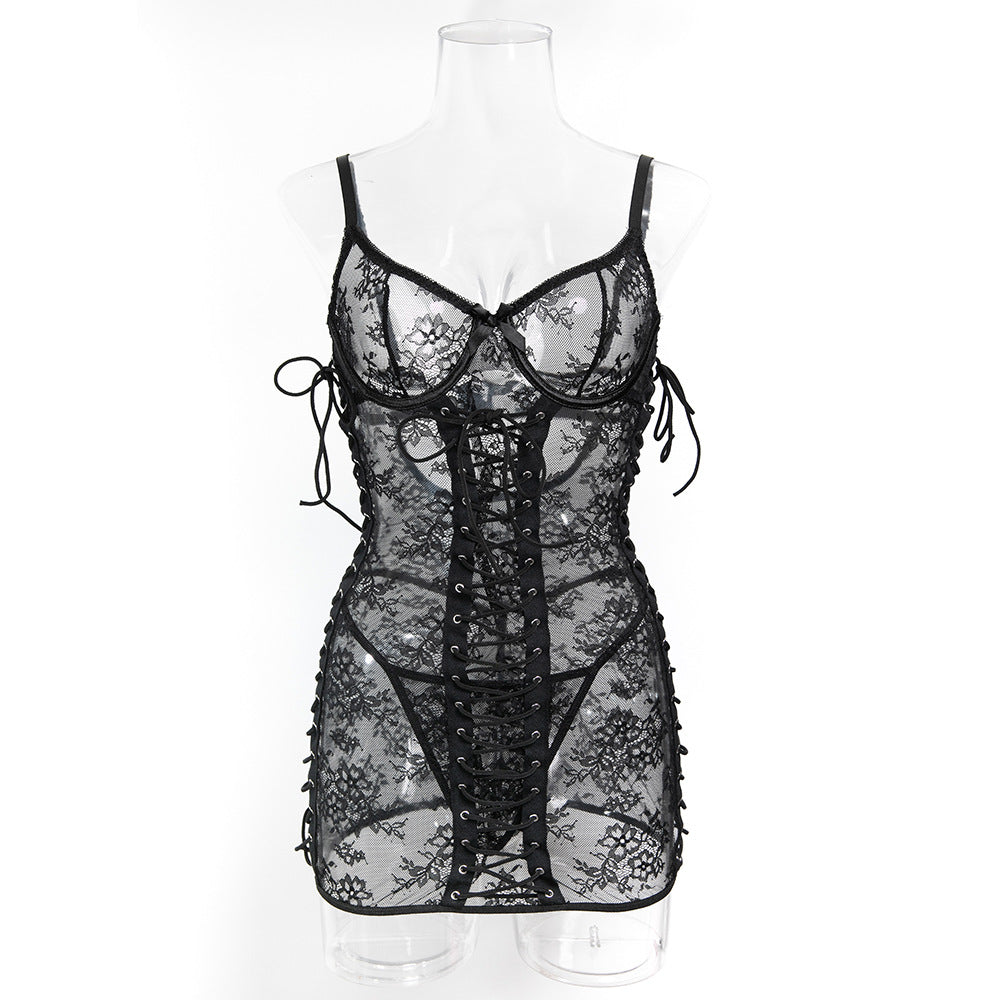 Lace Corset Mini Lingerie Dress