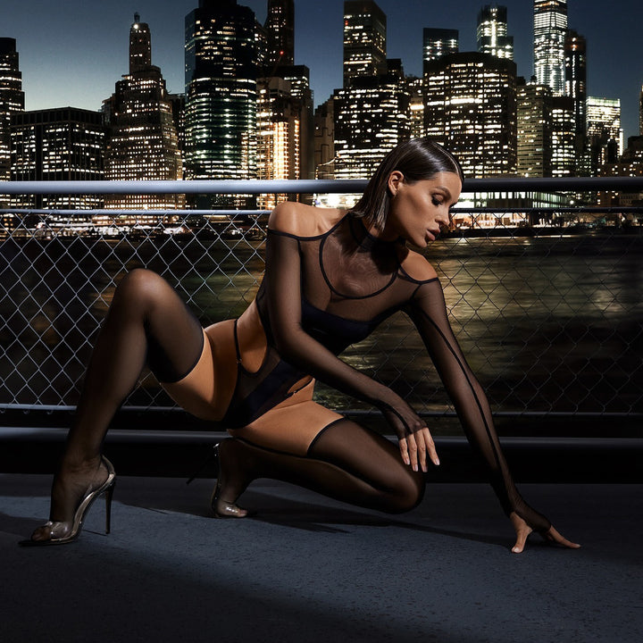 Obsession Halter Cutout Bodysuit Set