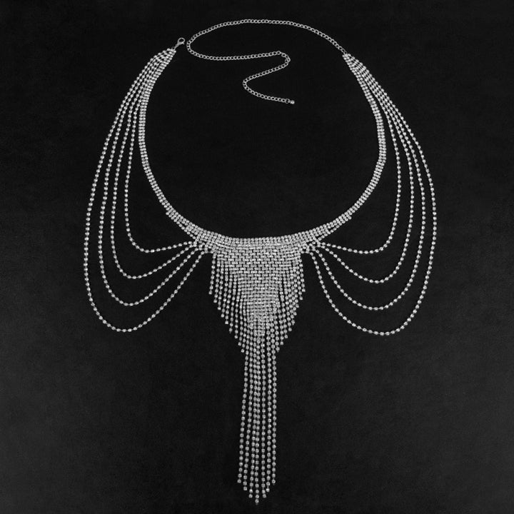 Celestial Chain Draped Halter Lingerie Set