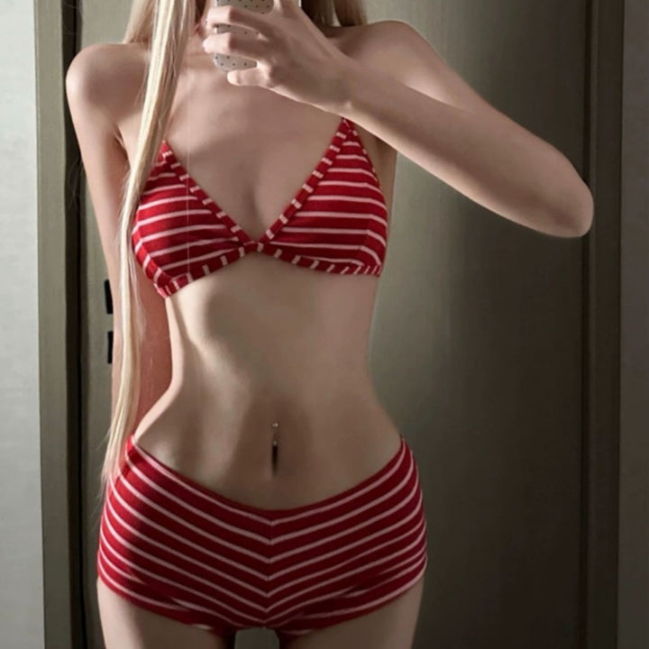 Retro Stripe Bikini Set