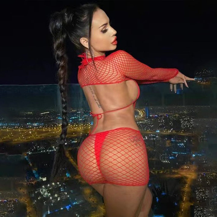 Scarlet Mesh Temptation Bodycon Dress