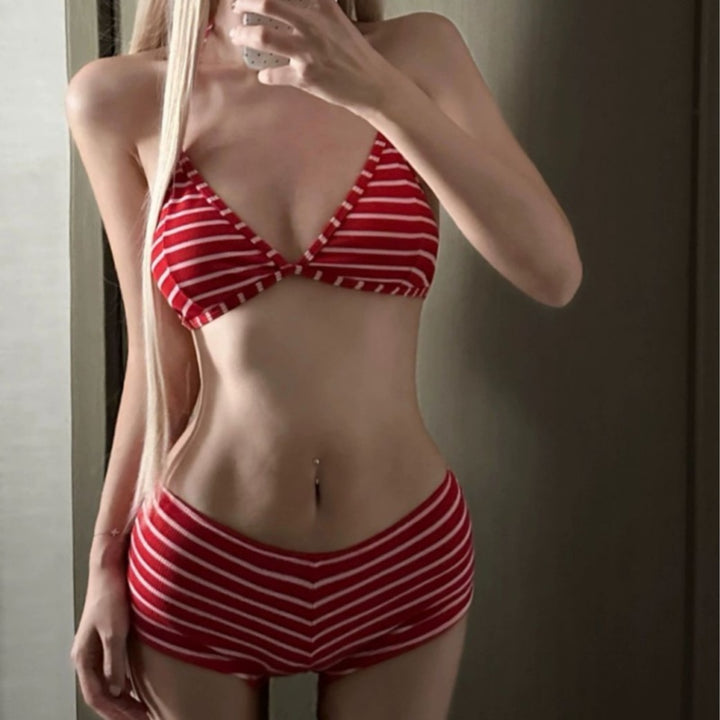 Retro Stripe Bikini Set