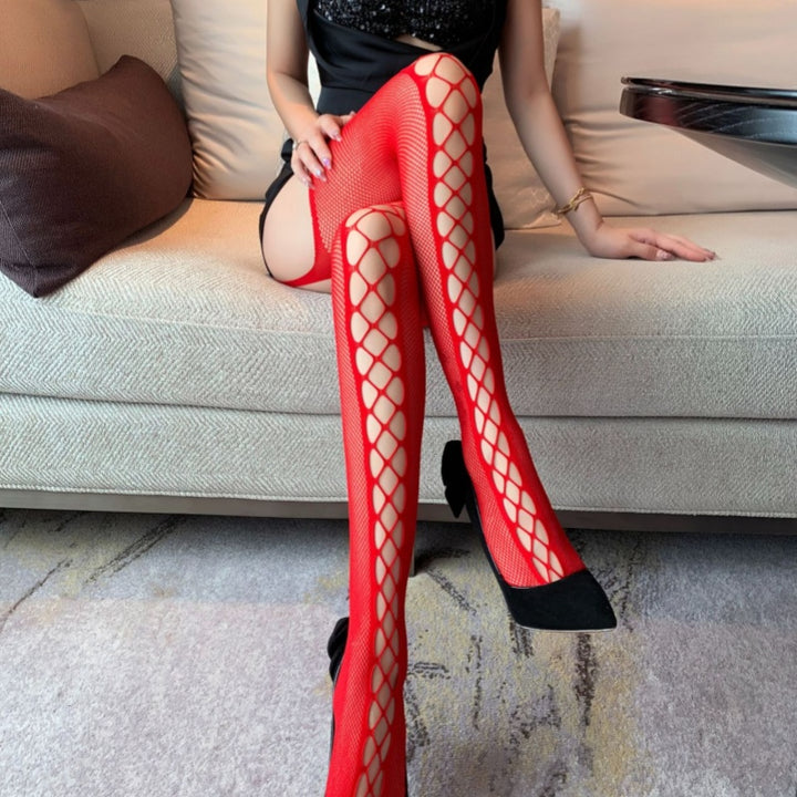 Midnight Lattice Temptation Stockings