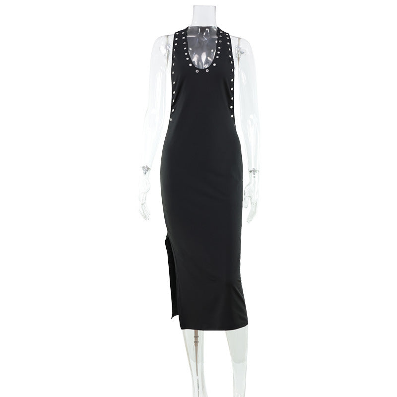 Statement Halter Maxi Dress