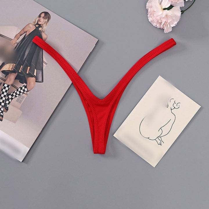 Minimal V-Cut Micro Thong Underwear