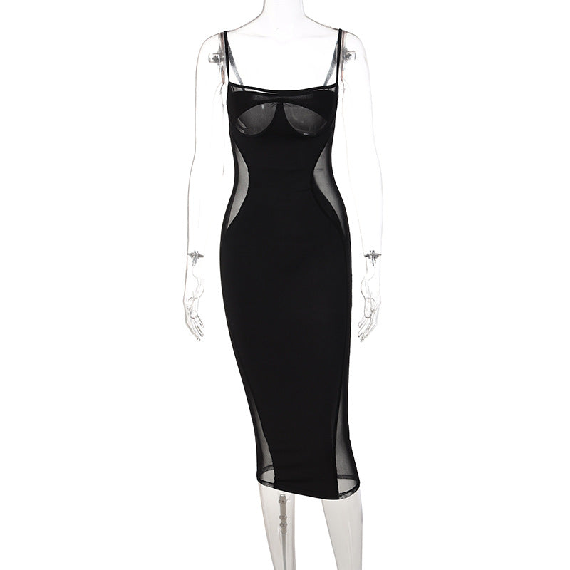 Sheer Sculpting Bodycon Midi Dress