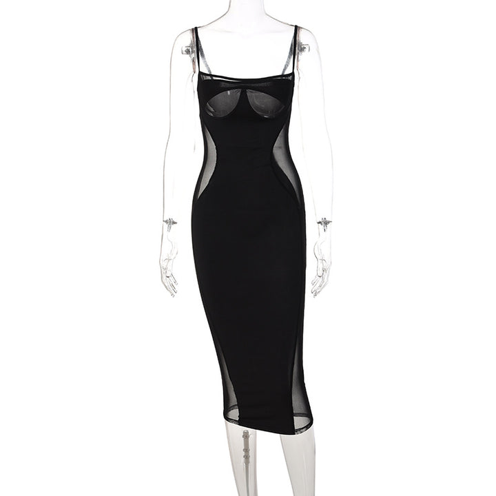 Sheer Sculpting Bodycon Midi Dress