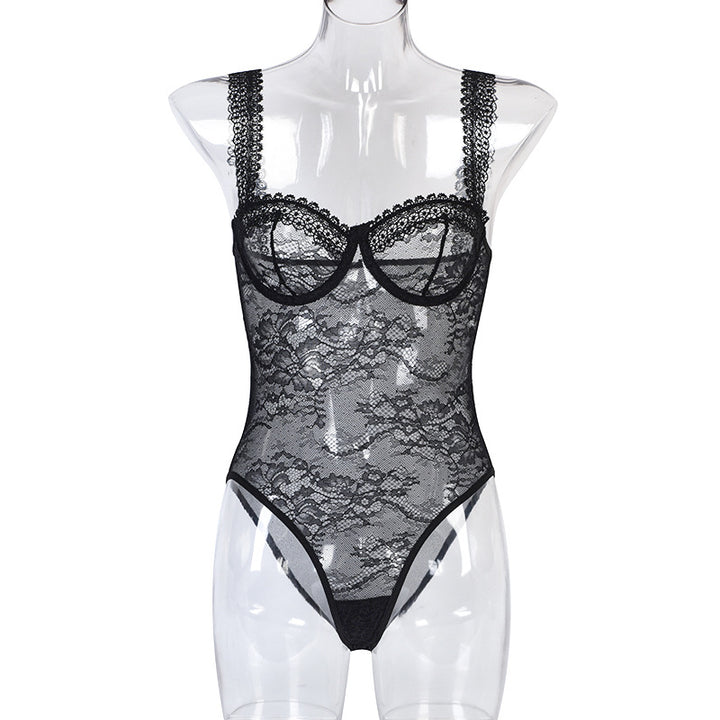 Sheer Curve-Enhancing Lace  Bodysuit