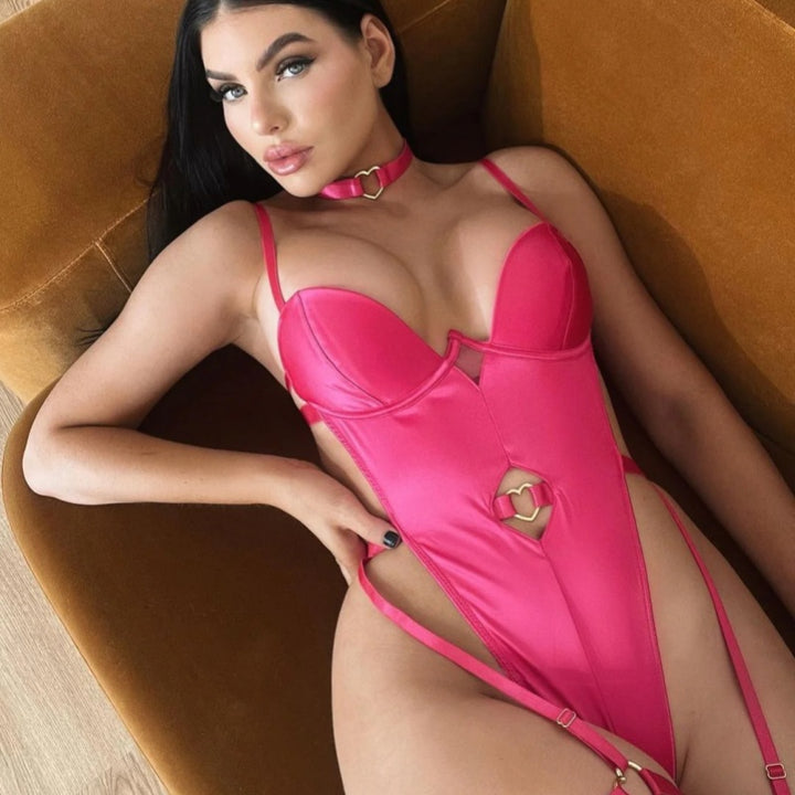 Lustrous Neon Seduction Bodysuit