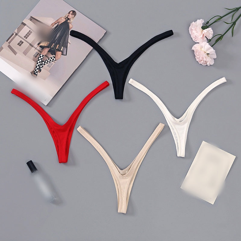 Minimal V-Cut Micro Thong Underwear
