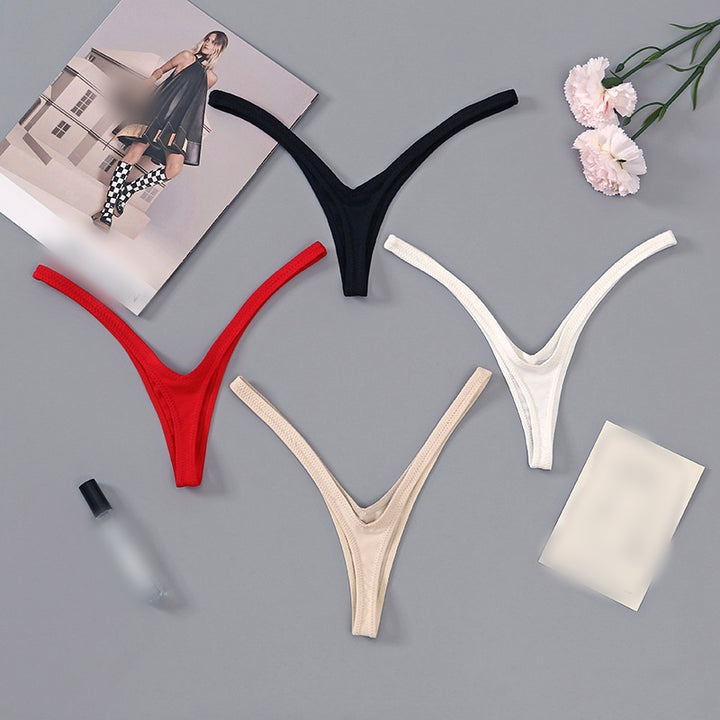 Minimal V-Cut Micro Thong Underwear