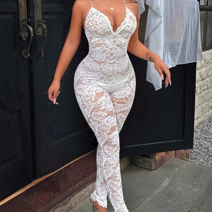 Sultry Elegance Lace Body Sculptor Jumpsuit